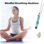 Uirheurd Collier Respiration Anti Tabac Collier de Respiration Anti Tabac Collier Respiration Livré Avec 1 Bague pour Méditation