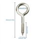 YPLonon 12 Pièces Vis à Œil M5 x 65mm en Acier Inoxydable Argenté Crochet à Visser Bois avec Filetage Pointe Auto-tataudeuse pou