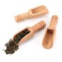 RoadLoo Mini Cuillères en Bois - 10 Pcs Pelle Doseuse Courte pour Sel, Épices, Haricots, Lait en Poudre, Café - Ustensiles de Cu