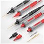 Cleqee Kit de cordons de test pour multimètre, rallonges fiche banane 4 mm avec pinces crocodile, 8 sondes de test, sondes de te