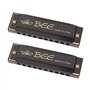 2 Morceaux D'Harmonica En Plastique Noir