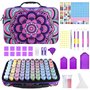 KIMIGO Diamond Painting Accessoires | Boîte Diamond Painting Rangement 70 Emplacements avec Outils et Entonnoir | Kit Complet po