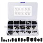 Tunejoy 300 Pièces Vis Sans Tête Hexagonale Vis à Tête Conique M2.5 M3 M4 M5 M6 M8 Assortiment à Six Pans Creux en Acier avec Cl