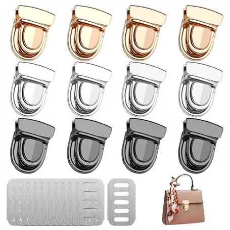 12 Pièces Fermoir Sac Attache Cartable