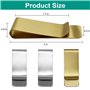 Mince Pince à Billets en Acier Inoxydable, 4 Pièces Portefeuille Clips Porte-Cartes pour Crédit Ticket Espèces Document Fixe Cad