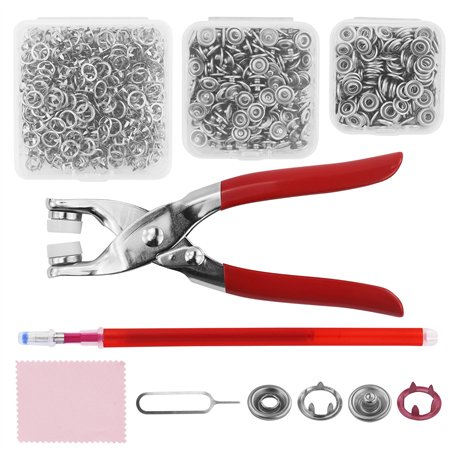 Lot de 250 boutons pression en métal pour vêtements