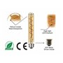 Ruihua T30 Edison Ampoule Led 4W 185mm Pas Dimmable Tubulaire Verre Ambre Éclairage Blanc Chaud 2200K Vintage Rétro Lampe à Fila