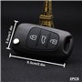 PMELCXD 3 Boutons de Remplacement de Cas de clé Fob Compatible pour Hyundai i20 i30 i35 ix20 ix35 Pliant télécommande Accessoire
