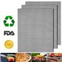 40 * 30cm Grille Barbecue decoupable, 3PC Tapis de Cuisson Réutilisable Grille Anti-adhésif pour Yaourtières Multi-Délices Barbe