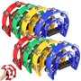 JOIKIT Lot de 8 tambourins à double rangée de 23 x 20 cm 4 couleurs pour musiciens et chanteurs