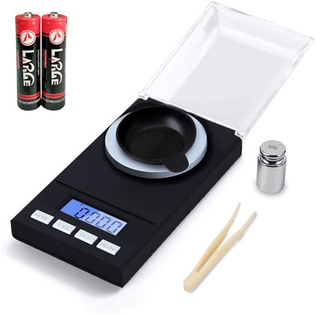 Hotloop Balance de Precision Milligrammes 50 x 0.001g Mini Balance de Bijoux Professionnelle
