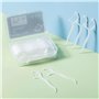400 pièces Fil dentaire SoieFil, fourchette interdentaire, avec récipient hygiénique et portable. Soins dentaires pour toute la 