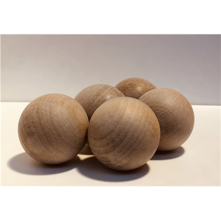 Hockey Revolution Lot de 5 balles suédoises de manipulation de bâtons – Équipement d'entraînement en bois dur sans rebond – pour