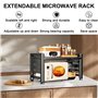 UCAMP Support de Four À Micro-Ondes Extensible,Support Extensible en Métal Four À Micro-Étagère pour Micro-Ondes,Etagere Rangeme