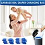 YZROHYI 10 Pièces Recharge Sac Poubelle Couche,Recharge Octogonale pour Poubelle à Couche Grande Capacité Anti Odeur pour Tommee
