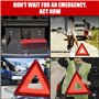 Triangle de signalisation Pliable avec boîte de Rangement, réfléchissant, pour Accidents et pannes – Sécurité optimale sur la Ro