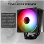 Thermalright AS120 Vision ARGB Noir Refroidisseur de processeur, refroidissement du processeur d’écran d’affichage avec puissanc