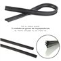 Lot de 2 lames d'essuie-glace de rechange universelles en caoutchouc 700 mm