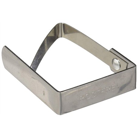 Metaltex 254500 Lot de 4 Fixe-Nappes Acier Inoxydable argent 5.5 x 4 x 1 mm