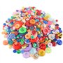 VGOODALL 1000 Pièces Boutons en Plastique Différentes Tailles et Couleurs pour DIY Bricolage Peinture Cadeau Décoration