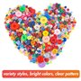 VGOODALL 1000 Pièces Boutons en Plastique Différentes Tailles et Couleurs pour DIY Bricolage Peinture Cadeau Décoration