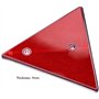 BLUESEABUY 2Pcs Catadioptre Triangle Rouge Réflecteurs Triangles Réfléchissant Remorque Triangle Reflecteur de Signalisation Vis