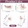 4 Pièces Peigne à Cheveux de Mariage Violet, Peigne de Mariée en épingle à Cheveux, Peigne à Cheveux de Mariage en Perles, pour 