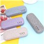 KINGOZOYI 4 Pcs Étuis à Lunettes Rigides en Toile de Lin, Boîte de Protection de Lunettes de Soleil (4 Couleurs)