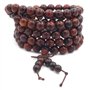 8MM 108 perles de prière Mala Bracelet de méditation Bouddha tibétain en bois de rose naturel