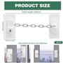 Lot de 3 sécurités de fenêtre pour enfants - Chaîne de porte sans perçage - Sécurité enfant - Verrous de fenêtre réglables - Pou