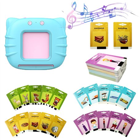 1 jouet éducatif de carte flash parlante avec 112 cartes double face