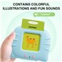 1 jouet éducatif de carte flash parlante avec 112 cartes double face, 224 mots, jouets sonores éducatifs pour les enfants d'âge 