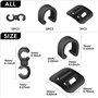 Lot de 27 clips de câble de frein et de vitesse pour vélo avec support de fixation et guide de serrage comprenant 12 clips C pou