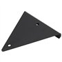 PINGEUI Lot de 6 supports d'étagère en métal noir - 140 x 130 x 26 mm - Support d'étagère murale invisible - Triangle caché - Su
