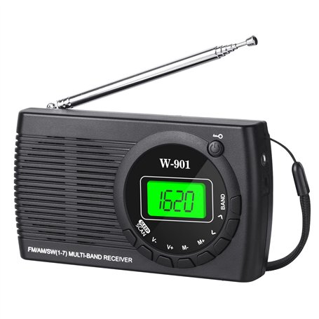 Radio Portable Petit Mini FM/AM (MW) / SW avec Une Excellente Réception et Une Qualité Sonore Elevée