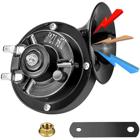 Klaxon 12V Moto Universal Avertisseur Sonore Voiture Electrique pour Motos Automobiles Véhicules Electriques 510 Hz