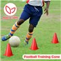 Aoreun 10 Pièces Cônes de Signalisation 18cm, Cônes d'Entraînement Plots de Marquage pour Football, Support de Marqueur en Plast