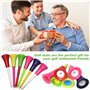 mizikuu Tees Golf Plastique, 50 pièces 83mm 3 1/4 Pouce Tee Golf Durable Portables avec Tête en Caoutchouc pour La Pratique Et l