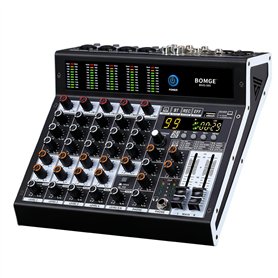 BOMGE Console de mixage audio professionnelle 6 canaux avec effet DSP 99