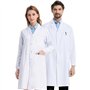 LuckyQianyi Blouse de laboratoire blanche unisexe chimie vêtements de protection hommes femmes blanc blouse de laboratoire chimi
