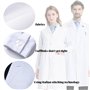 LuckyQianyi Blouse de laboratoire blanche unisexe chimie vêtements de protection hommes femmes blanc blouse de laboratoire chimi