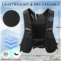 Gilet de course avec bouteilles – Gilet d'hydratation – Gilet de course avec bouteille d'eau douce de 500 ml – Gilet d'hydratati
