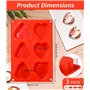 Zaxiva Moules Silicone Pour Chocolat, 6 Compartiments Moule Savon Coeur Pour le Gâteau de la Saint-Valentin Pudding à la Gelée S