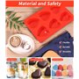 Zaxiva Moules Silicone Pour Chocolat, 6 Compartiments Moule Savon Coeur Pour le Gâteau de la Saint-Valentin Pudding à la Gelée S
