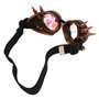 JTLB Lunettes Steampunk, Kaléidoscope Rave Goggles Rainbow Crystal Lenses Réglable Trippy Psychedelic Steampunk Lunettes Cosplay