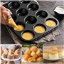 Fousenuk Lot de 2 Moules à Muffins en Acier Carbone Antiadhésif, Paquet 24 Moules Cupcakes Et Muffins Réutilisables pour Cupcake