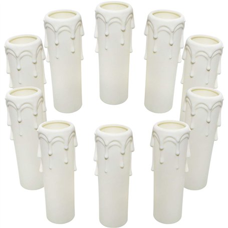 Tubes de Bougie avec Gouttes 100 mm Bougies Gouttes Gouttes en Plastique Couvre les Tubes 10 Pièces