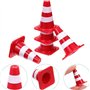 JDCMEI 30 pièces Mini Cônes de Signalisation Barrière de Circulation Miniature Mini- Cônes de Circulation en Plastique pour Enfa