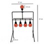 Support de tir avec 5 cibles en acier - Compatible avec pistolets et fusils à air comprimé et CO2 (4,5 mm & 5,5 mm) - Jusqu'à 20