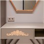 Décoratifs en Bois Longs sculptés Onlay Applique Meubles Coins Ornement Home Door Bed Decor (30 x 8 cm)